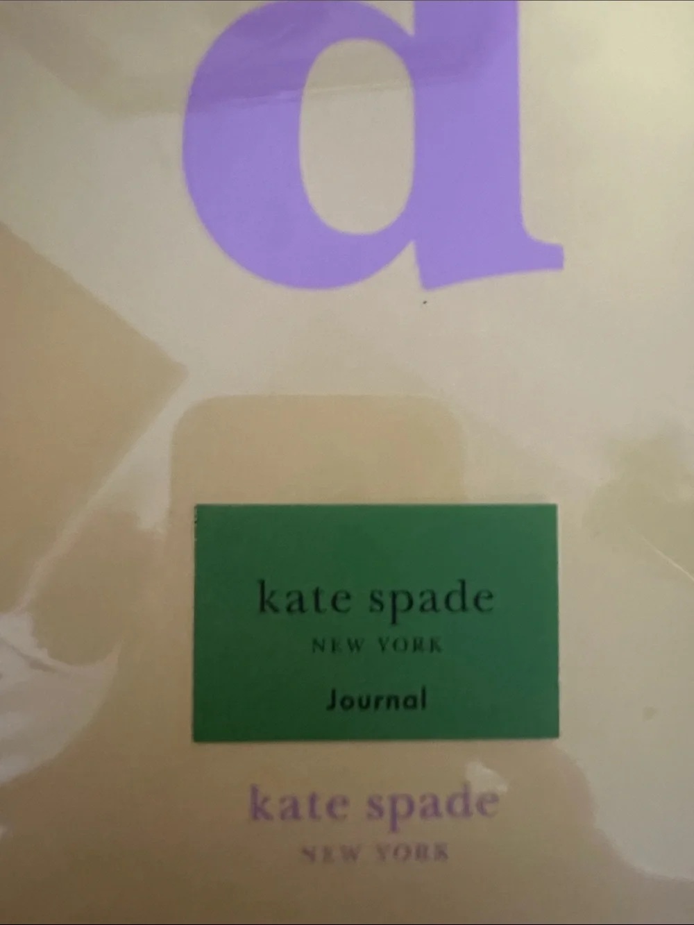 kate spade Yellow and Lavender Hardcover Journal with D Initial